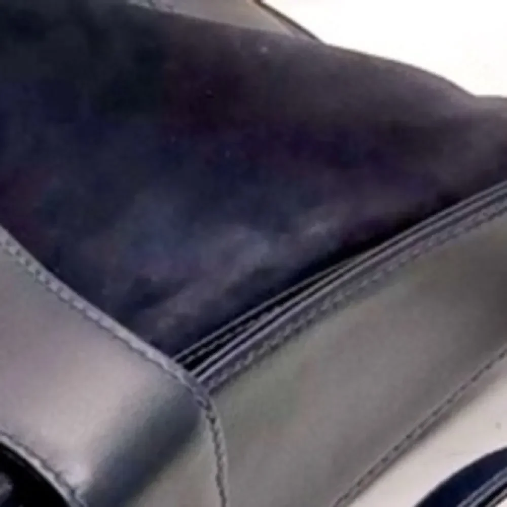 Auth Vintage Gucci Navy Blue Leather Suede Shoulder Bag Preloved Purse Old Gucci - Picture 14 of 14